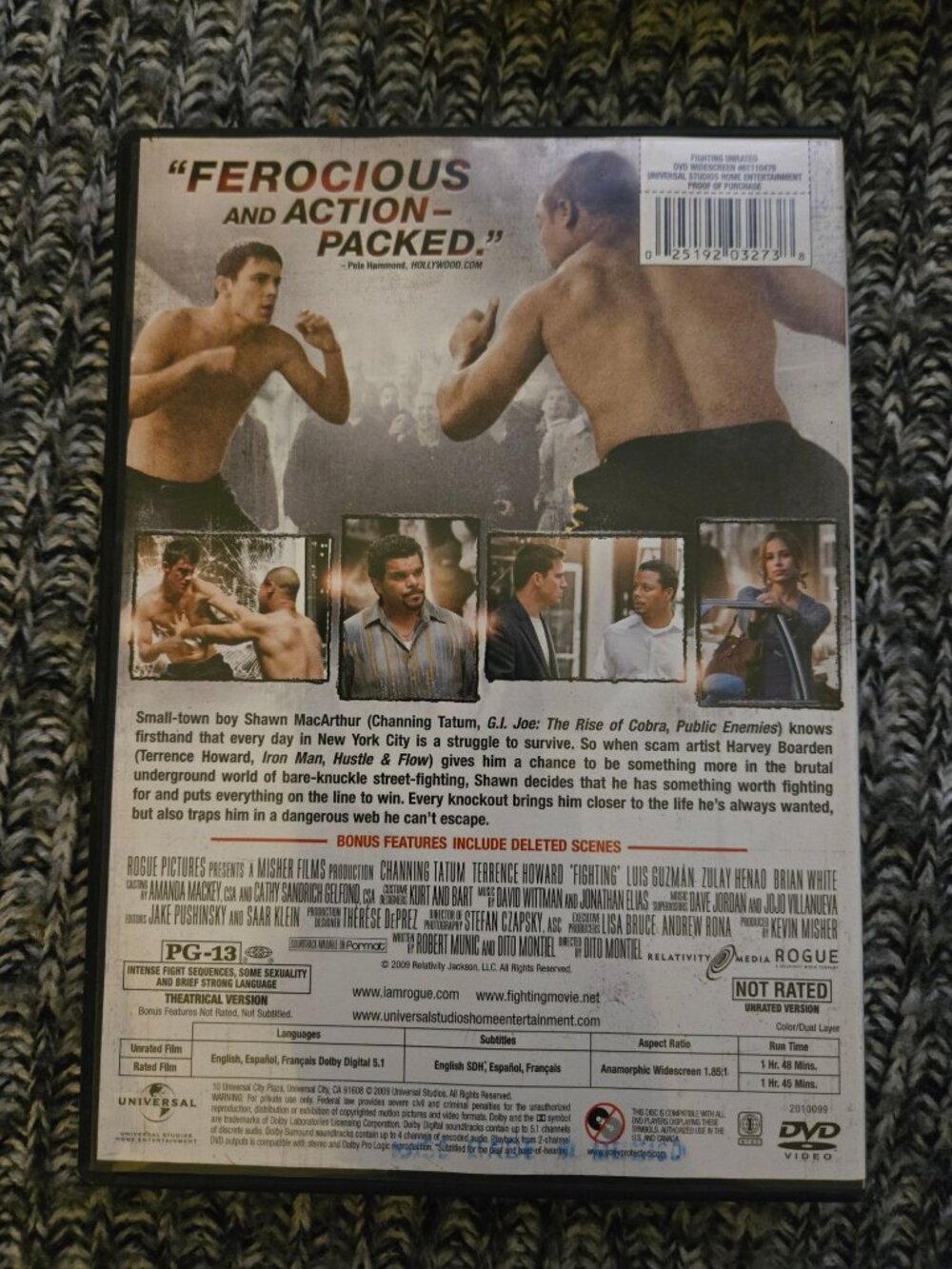 Fighting DVD Unrated Version Starring Channing Tatum & Terrence Howard - Picture 2 of 2